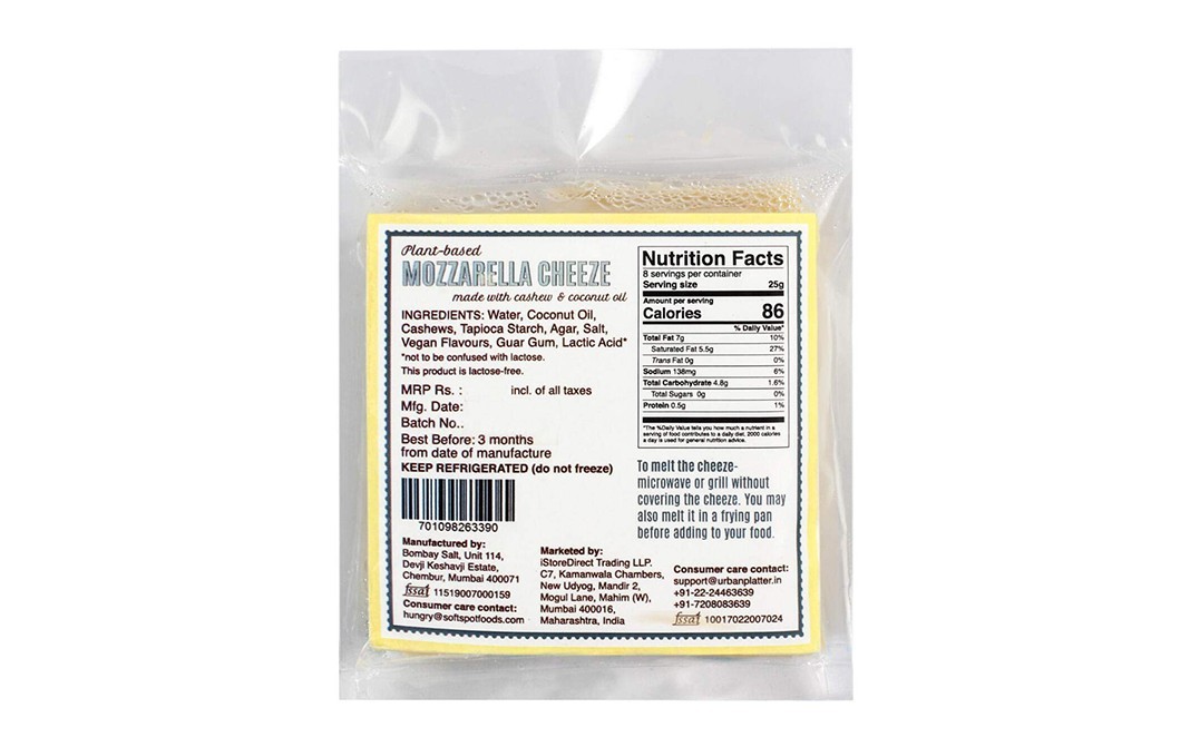 Urban Platter Plant-Based Smoked Cheeze   Box  200 grams